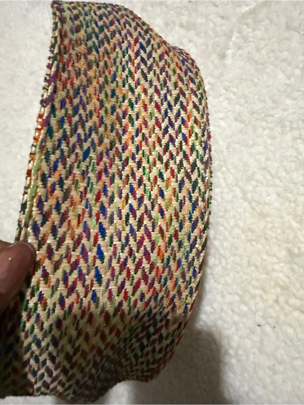 Multicolor Woven Frame Crossbody Bag